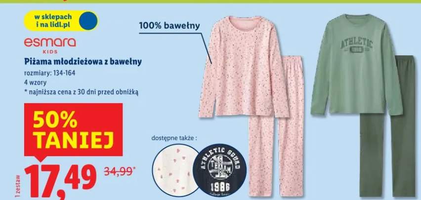 piżama młodzieżowa
