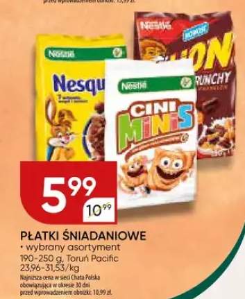 Płatki śniadaniowe wybrany asortyment