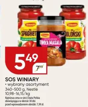 Sos WINIARY wybrany asortyment