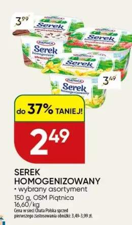 Serek homogenizowany wybrany asortyment