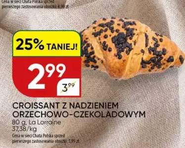 Croissant z nadzieniem orzechowo-czekoladowym