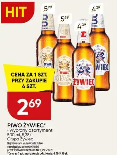 Piwo żywiec wybrany asortyment