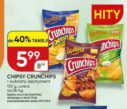 Chipsy Crunchips wybrany asortyment