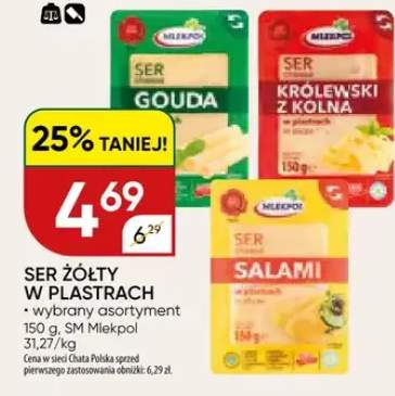 Ser żółty w plastrach wybrany asortyment