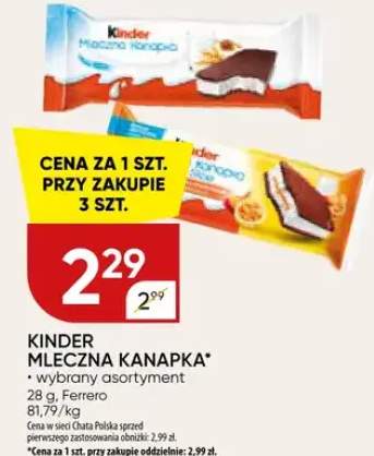 Kinder mleczna kanapka