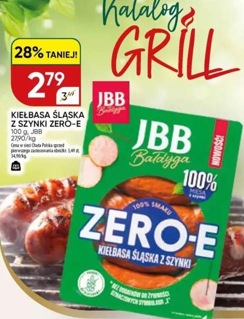 Kiełbasa śląska z szynki Zero-E JBB Bałdyga