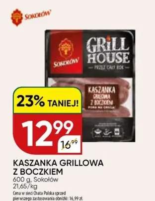 Kaszanka grillowa z boczkiem Grill House Sokołów
