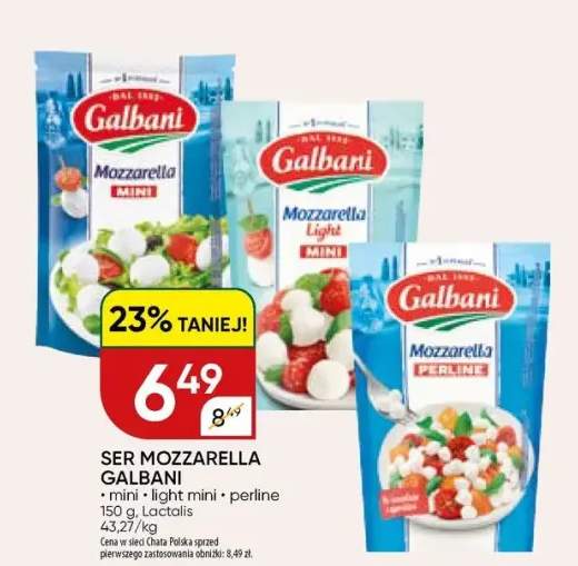 Ser mozzarella Galbani light mini