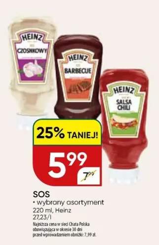 Sos Heinz wybrany asortyment