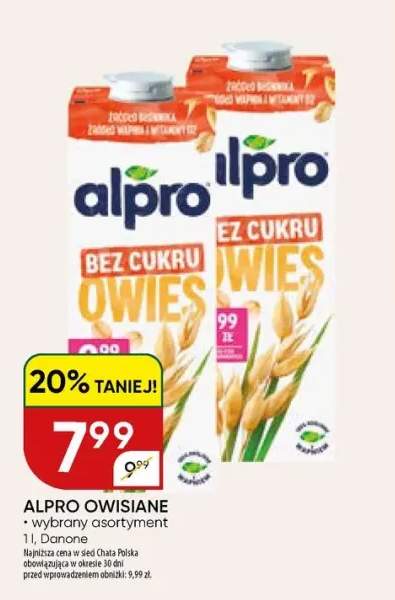 Napój owsiany Alpro bez cukru