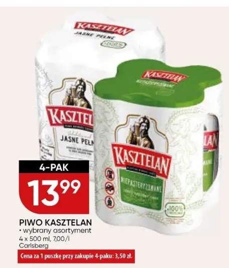 Piwo Kasztelan jasne pełne niepasteryzowane