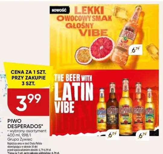 Piwo Desperados wybrany asortyment