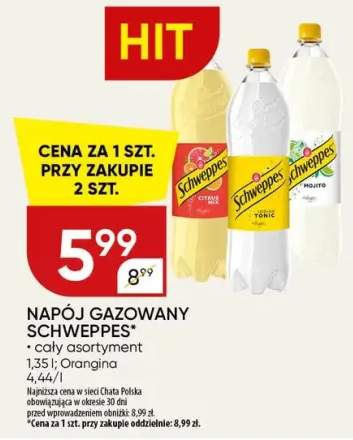 Napój gazowany Schweppes