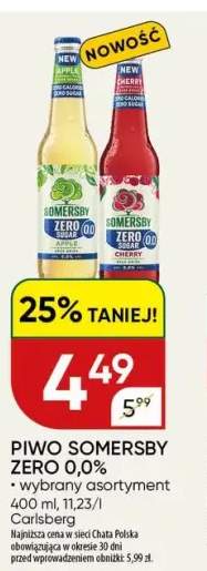 Piwo bezalkoholowe Somersby Zero 0,0%