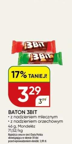 Baton 3BIT z nadzieniem orzechowym