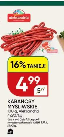 Kabanosy myśliwskie Aleksandria