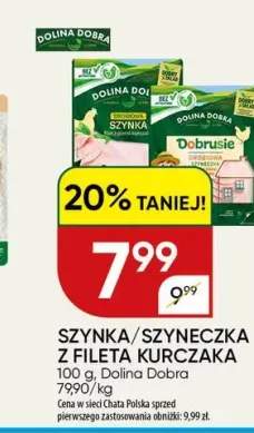 Szynka z fileta kurczaka Dolina Dobra +1 wariant