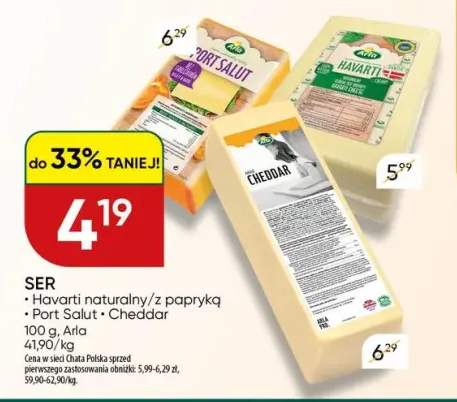 Ser Havarti naturalny Arla +3 warianty