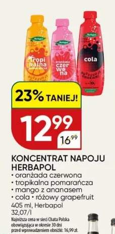 Koncentrat napoju Herbapol tropikalna pomarańcza +4 warianty