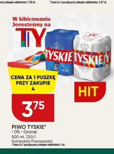 Piwo bezalkoholowe Tyskie 0% +1 wariant