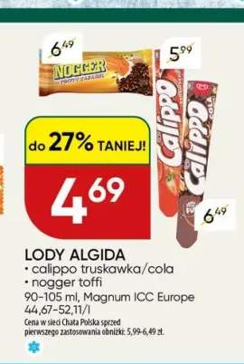 Lody Calippo truskawka Algida +2 warianty