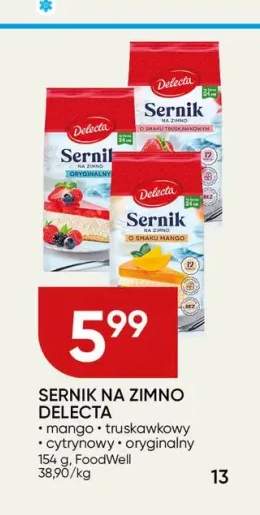 Sernik na zimno mango Delecta +3 warianty