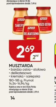 Musztarda bardzo ostra Prymat +4 warianty