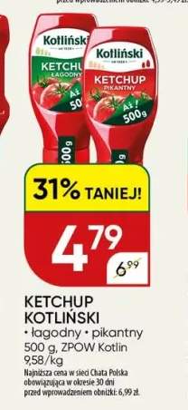 Ketchup łagodny Kotliński +1 wariant