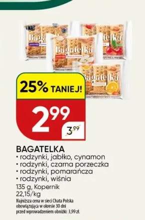 Ciastka Bagatelka rodzynki jabłko cynamon +3 warianty