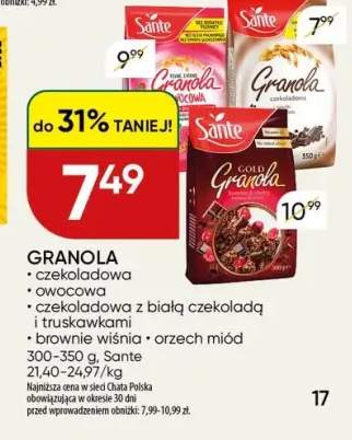 Granola Sante owocowa +4 warianty