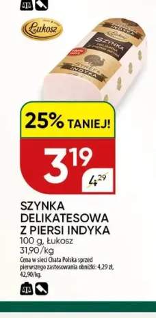 Szynka Delikatesowa z piersi indyka Łukosz