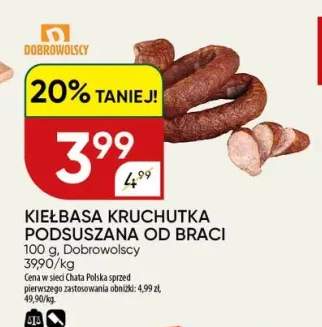 Kiełbasa Kruchutka Podsusza od Braci Dobrowolscy
