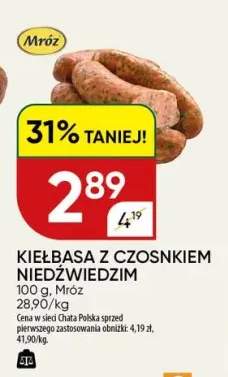 Kiełbasa z Czosnkiem Niedźwiedzim Mróz