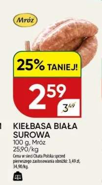 Kiełbasa Biała Surowa Mróz