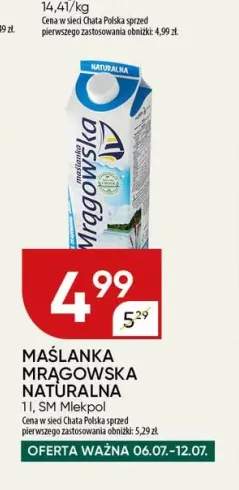 Maślanka Mrągowska naturalna SM Mlekpol
