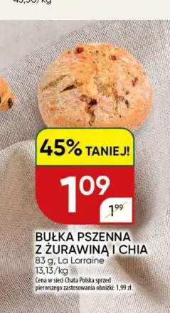 Bułka pszenna z żurawiną i chia La Lorraine