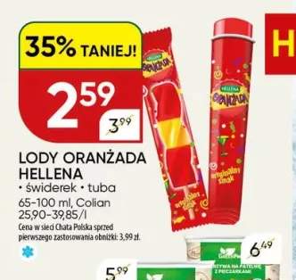 Lody oranżada tuba Hellena +1 wariant