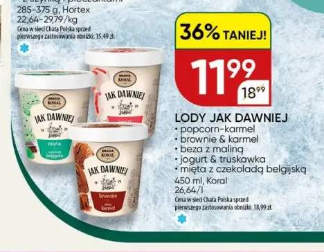 Lody jak dawniej popcorn-karmel Koral +4 warianty