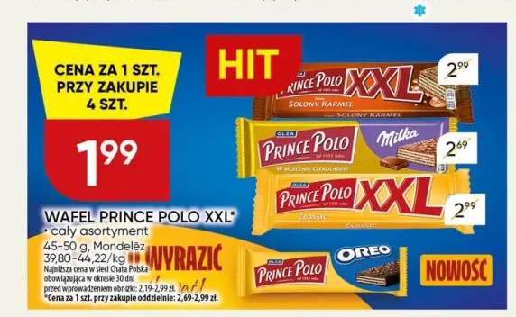 Wafel Prince Polo XXL Orzechowy +2 warianty