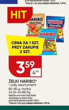 Żelki Haribo Złote Misie +1 wariant
