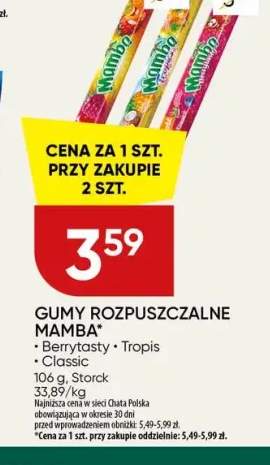Gumy rozpuszczalne Mamba Tropis +2 warianty