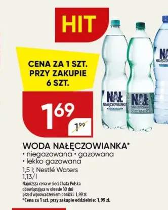 Woda Nałęczowianka niegazowana +2 warianty