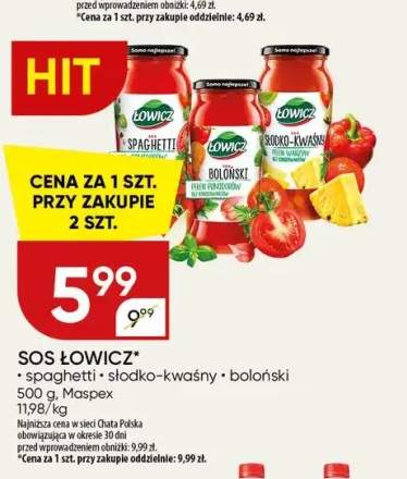 Sos Łowicz słodko-kwaśny +2 warianty