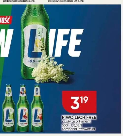 Piwo bezalkoholowe Lech Free Limonka z Miętą +2 warianty
