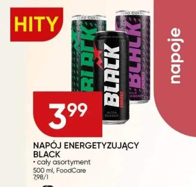 Napój energetyzujący Black Classic +2 warianty