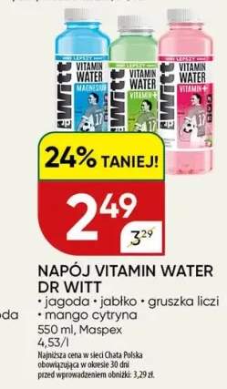 Napój witaminowy Dr Witt Vitamin Water gruszka liczi +3 warianty