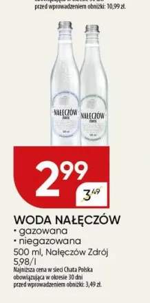 Woda Nałęczów niegazowana +1 wariant