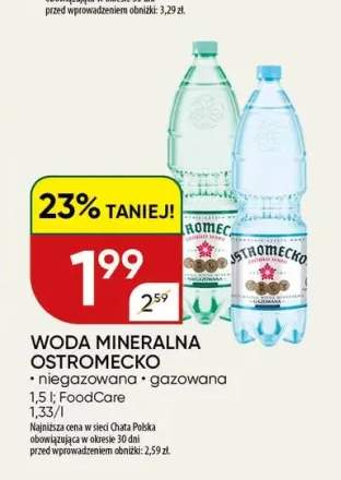 Woda mineralna Ostromecko niegazowana +1 wariant