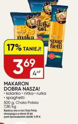 Makaron Dobra Nasza! kolanko +3 warianty