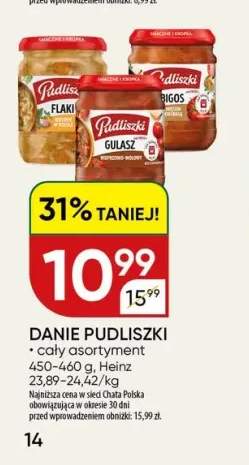 Danie gotowe Pudliszki flaki +2 warianty